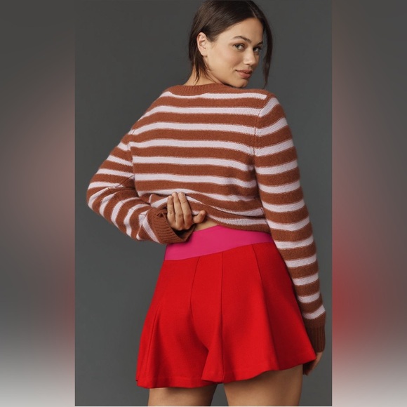 NWT Anthropologie Maeve Paneled Skirty Shorts, US 8 - Picture 5 of 6